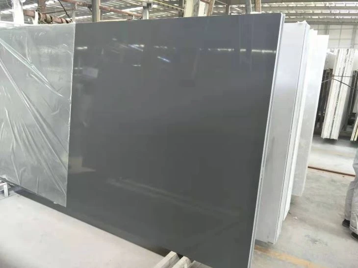 Artificial Quartz stone grey slabs