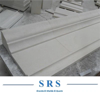 Turnare și sculptură în piatră de calcar bej pentru fațadă și proiect de amenajare a teritoriului.