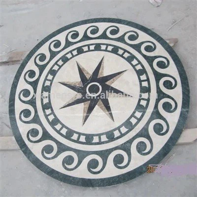 Top Mozaic Medalion Pardoseală din marmură Design Jet de apă